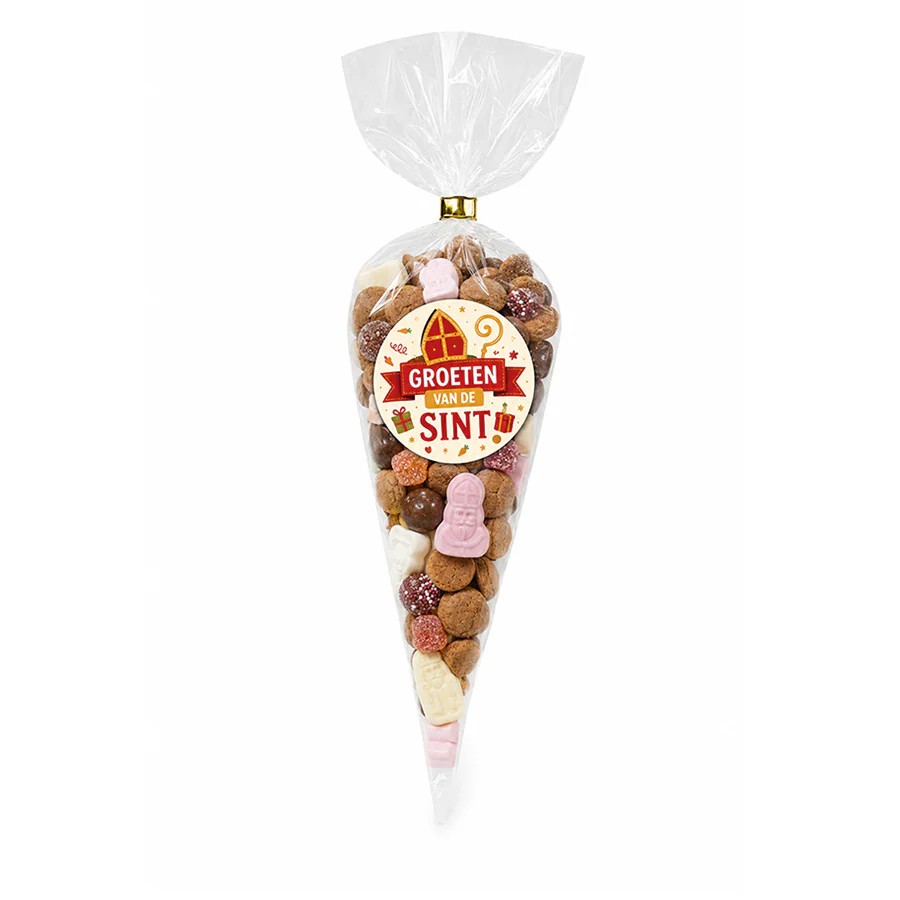 Puntzak snoepmix "Groeten Sint en Piet" (325 gram)