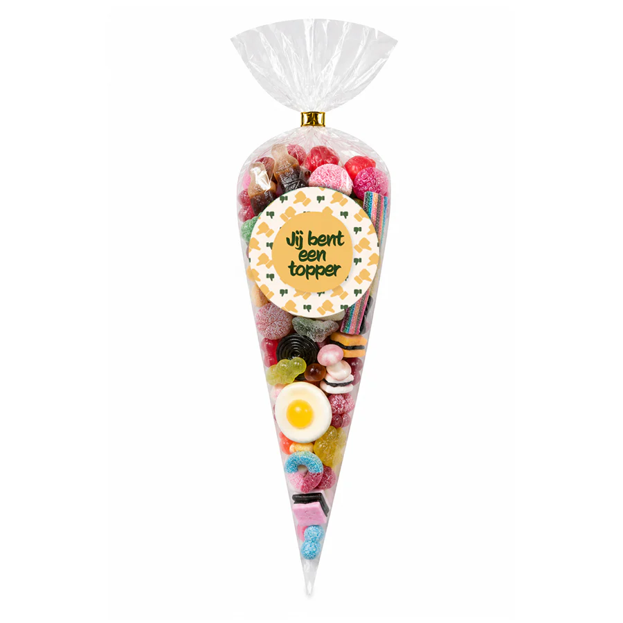 Puntzak snoepmix "Jij bent een topper" (325 gram)