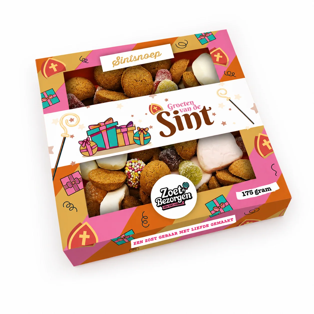 Snoeppakket “Groeten van de Sint” strooigoed (175 gram) - Limited Edition